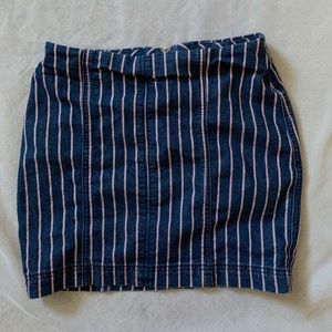 red striped mini skirt